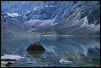 Lake II in Aquarius Valley near Arrigetch Peaks. Gates of the Arctic National Park, Alaska, USA. (color)