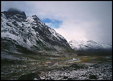 Valley and mountains, clearing storm. Gates of the Arctic National Park, Alaska, USA. (color)