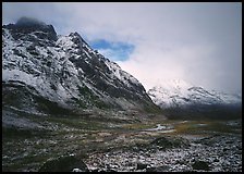 Valley and mountains, clearing storm. Gates of the Arctic National Park, Alaska, USA.