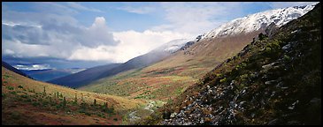 Mountain valley. Gates of the Arctic National Park (Panoramic color)