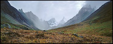 Jagged peaks of the Brooks range. Gates of the Arctic National Park (Panoramic color)