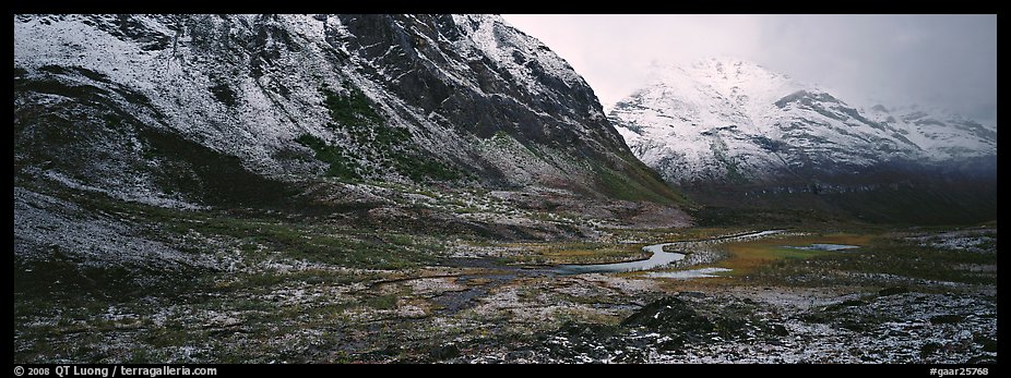 Brooks range landscape after snowstorm. Gates of the Arctic National Park (color)