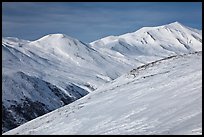 Brooks Range near Aitigun Pass in winter. Gates of the Arctic National Park, Alaska, USA. (color)