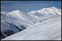 Brooks Range near Aitigun Pass in winter. Gates of the Arctic National Park, Alaska, USA.