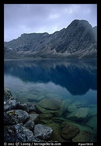 Lake II in Aquarius Valley near Arrigetch Peaks. Gates of the Arctic National Park, Alaska, USA.