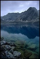 Lake II in Aquarius Valley near Arrigetch Peaks. Gates of the Arctic National Park, Alaska, USA. (color)