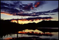 Alatna River valley near Circle Lake, sunset. Gates of the Arctic National Park, Alaska, USA.