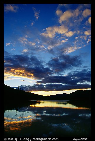 Sky and Alatna River reflections,  sunset. Gates of the Arctic National Park (color)