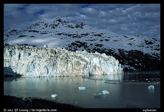 Lamplugh tidewater glacier and Mt Cooper. Glacier Bay National Park (color)