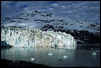 Lamplugh tidewater glacier and Mt Cooper. Glacier Bay National Park, Alaska, USA.