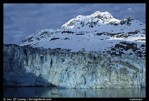 Lamplugh glacier and Mt Cooper. Glacier Bay National Park, Alaska, USA.