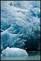 Iceberg and ice cave at the base of Reid Glacier. Glacier Bay National Park ( color)