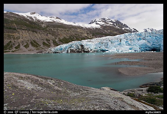 Reid Inlet and Reid Glacier. Glacier Bay National Park, Alaska, USA.