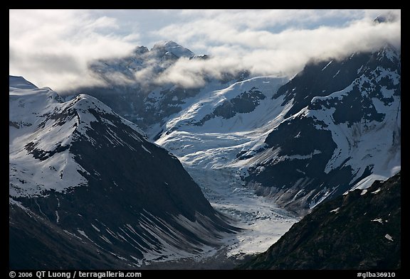 Topeka Glacier, late afternoon. Glacier Bay National Park (color)