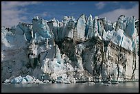 Seracs on the face of Lamplugh glacier. Glacier Bay National Park, Alaska, USA. (color)