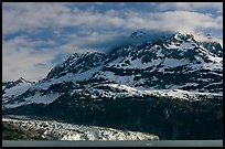 Mt Cooper and Lamplugh glacier, late afternoon. Glacier Bay National Park, Alaska, USA. (color)