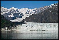 Margerie Glacier flowing from Mount Fairweather into Tarr Inlet. Glacier Bay National Park, Alaska, USA. (color)