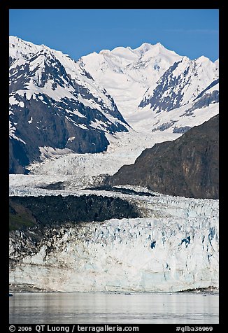 Margerie Glacier flows from Mount Fairweather, early morning. Glacier Bay National Park (color)