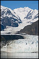 Margerie Glacier flows from Mount Fairweather, early morning. Glacier Bay National Park ( color)