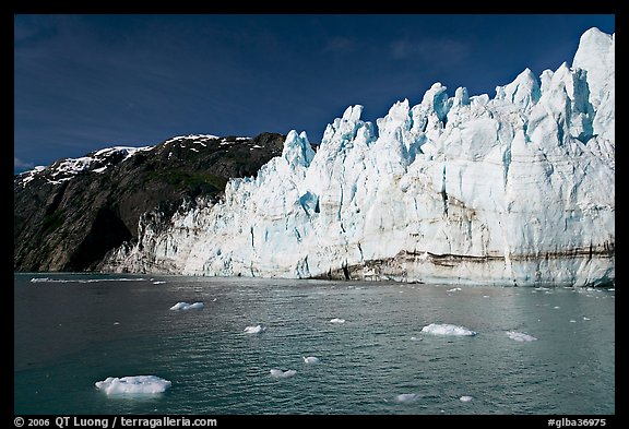 Face of Margerie Glacier on a sunny morning. Glacier Bay National Park (color)