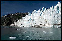 Face of Margerie Glacier on a sunny morning. Glacier Bay National Park, Alaska, USA. (color)