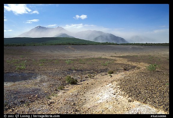 Colorful ash, Valley of Ten Thousand smokes. Katmai National Park, Alaska, USA.