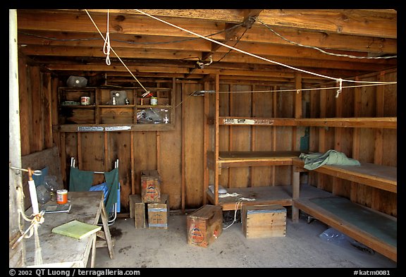 Abandonned geological survey cabin, Valley of Ten Thousand smokes. Katmai National Park, Alaska (color)