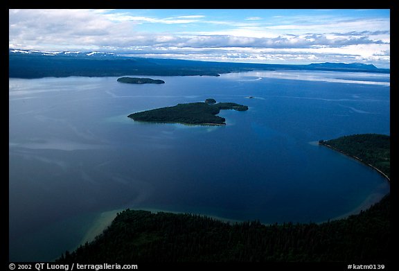 Aerial view of Naknek lake. Katmai National Park (color)