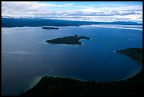 Aerial view of Naknek lake. Katmai National Park, Alaska, USA.