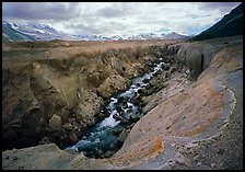 Colorful ash and Lethe River gorge, Valley of Ten Thousand smokes. Katmai National Park ( color)