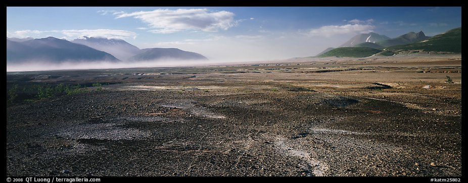 Ash-covered valley. Katmai National Park (color)