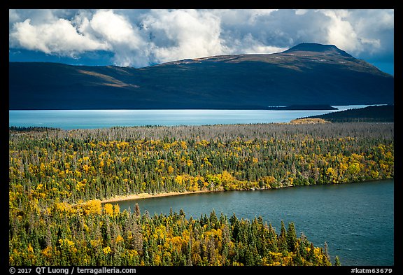 Aerial View of Lake Brooks and Naknek Lake. Katmai National Park (color)