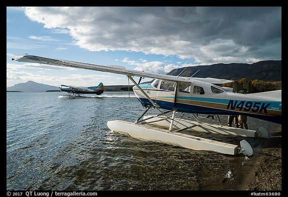 Floatplanes, Lake Brooks. Katmai National Park (color)