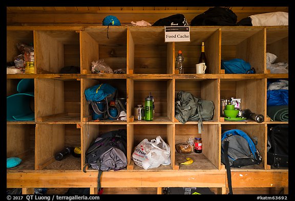 Inside food Cache, Brooks Camp. Katmai National Park (color)