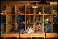 Inside food Cache, Brooks Camp. Katmai National Park ( color)