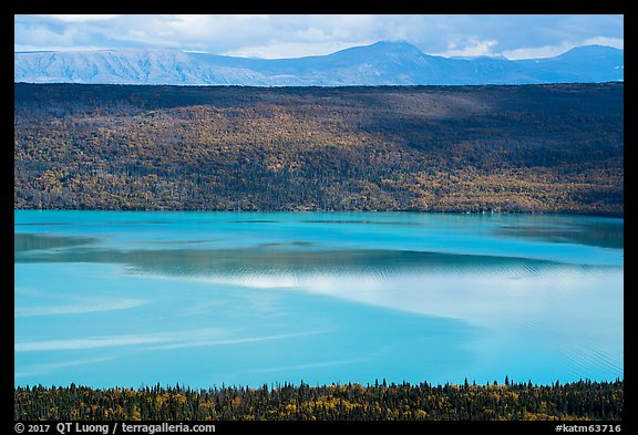 Naknek Lake with patch of glassy water. Katmai National Park (color)