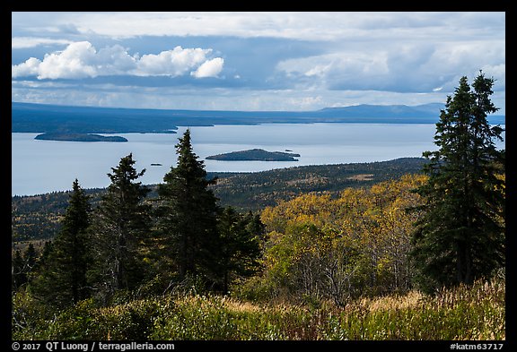 Lake Brooks from above, autumn. Katmai National Park, Alaska, USA.