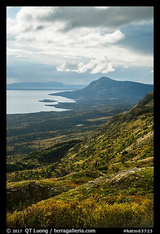 Lake Brooks from Dumpling Mountain. Katmai National Park, Alaska, USA.