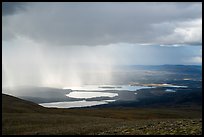 Cloud and rain over lakes. Katmai National Park ( color)