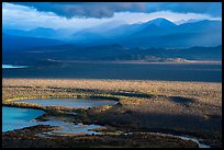 Brooks River and mountains, evening. Katmai National Park ( color)