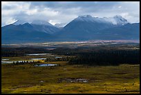 Tundra and snowy mountains near Valley of Ten Thousand Smokes. Katmai National Park ( color)