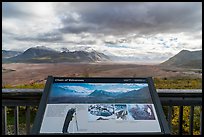 Chain of Volcanoes intepretive sign. Katmai National Park ( color)