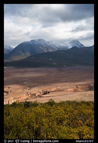 Lethe gorge, Valley of Ten Thousand Smokes, and mountains. Katmai National Park (color)