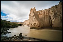 Ukak River and ash cliffs, Valley of Ten Thousand Smokes. Katmai National Park ( color)