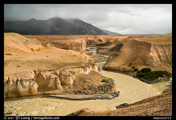 Three Forks Confluence, Valley of Ten Thousand Smokes. Katmai National Park (color)