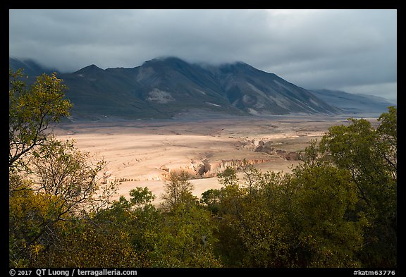 Valley of Ten Thousand Smokes from rim. Katmai National Park (color)