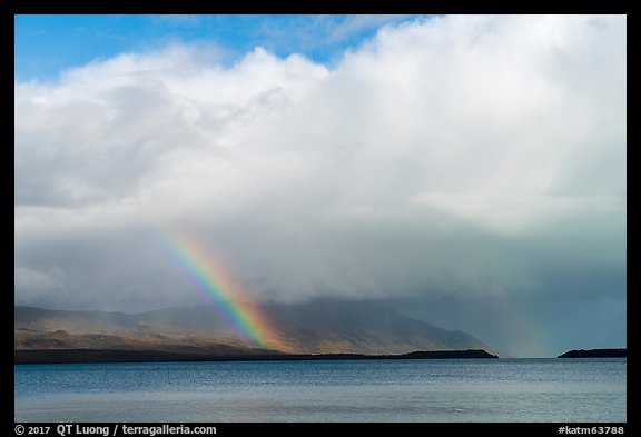 Cloud and rainbow, Naknek Lake. Katmai National Park (color)