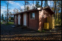 Food and gear cache building, Brooks Camp campground. Katmai National Park, Alaska, USA.