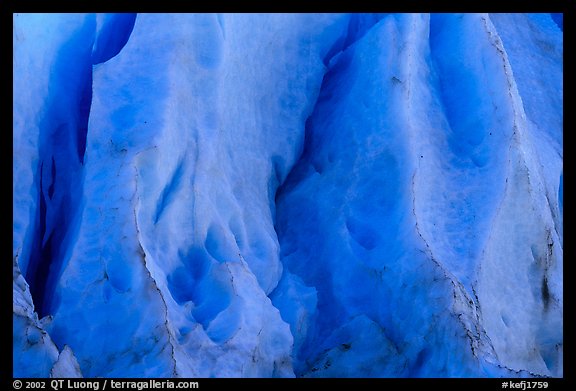 Glacial ice detail, Exit Glacier terminus. Kenai Fjords National Park (color)