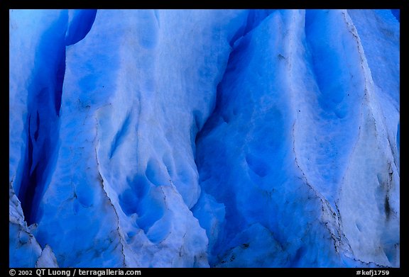 Glacial ice detail, Exit Glacier terminus. Kenai Fjords National Park, Alaska, USA.